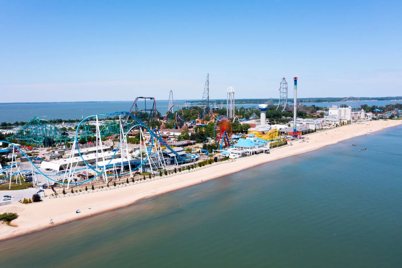 Cedar Point amusement park on Lake Erie